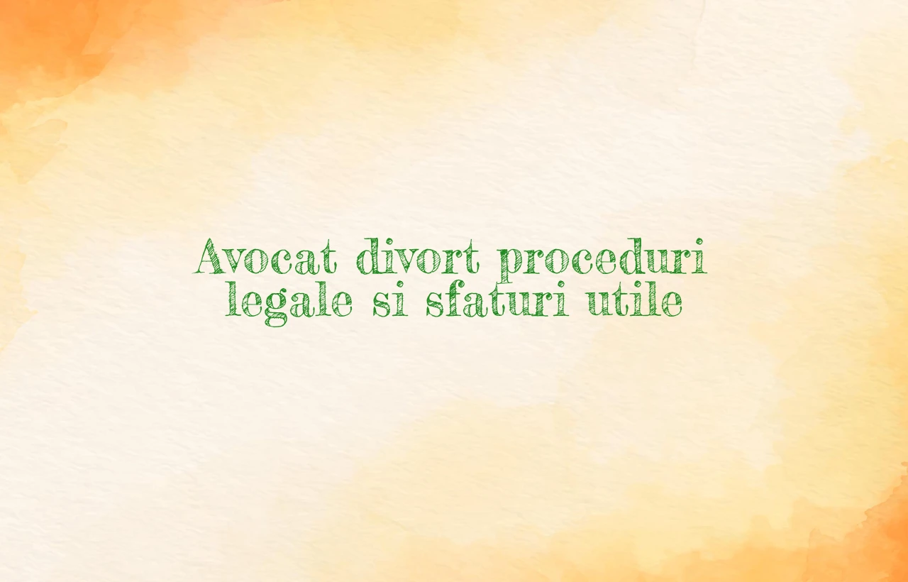 Avocat divort proceduri legale si sfaturi utile