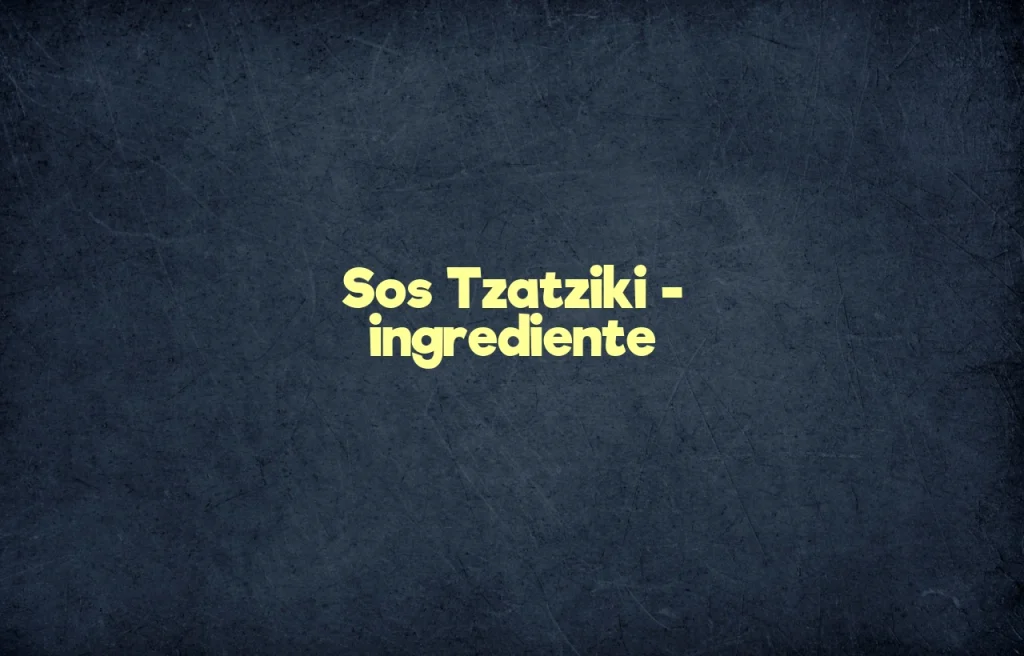 sos tzatziki ingrediente