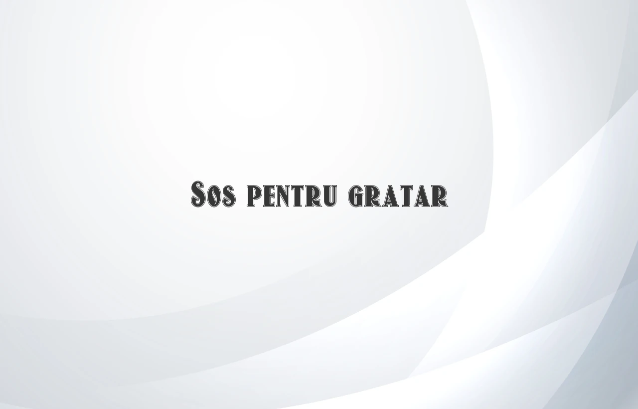 sos pentru gratar