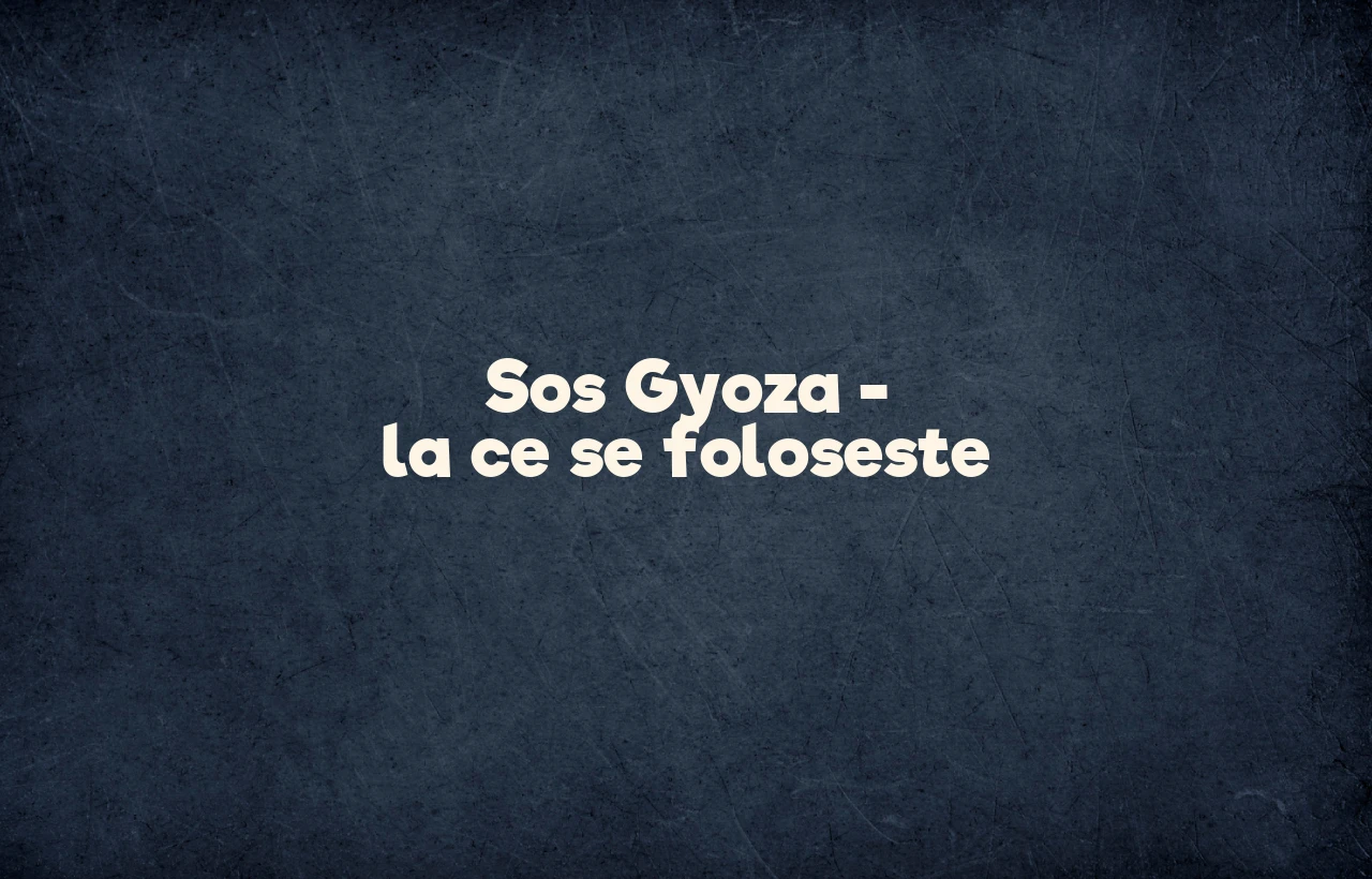 sos gyoza la ce se foloseste