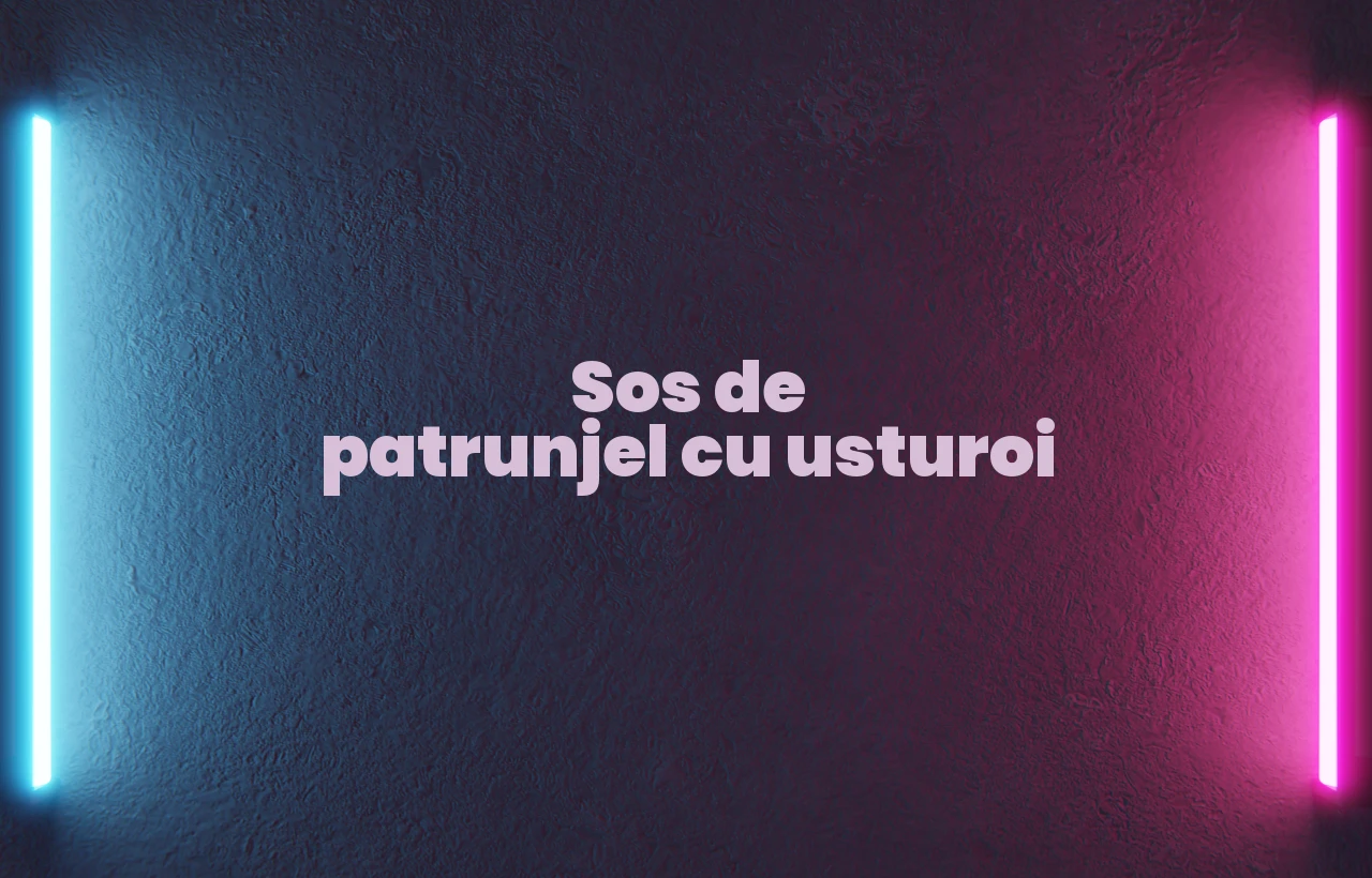 sos de patrunjel cu usturoi