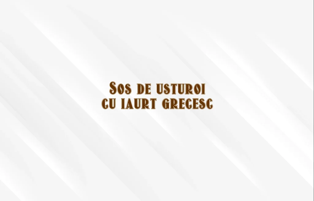 sos de usturoi cu iaurt grecesc