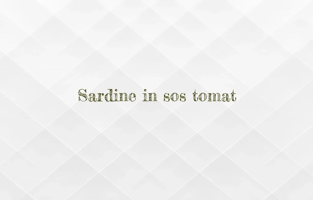 sardine in sos tomat