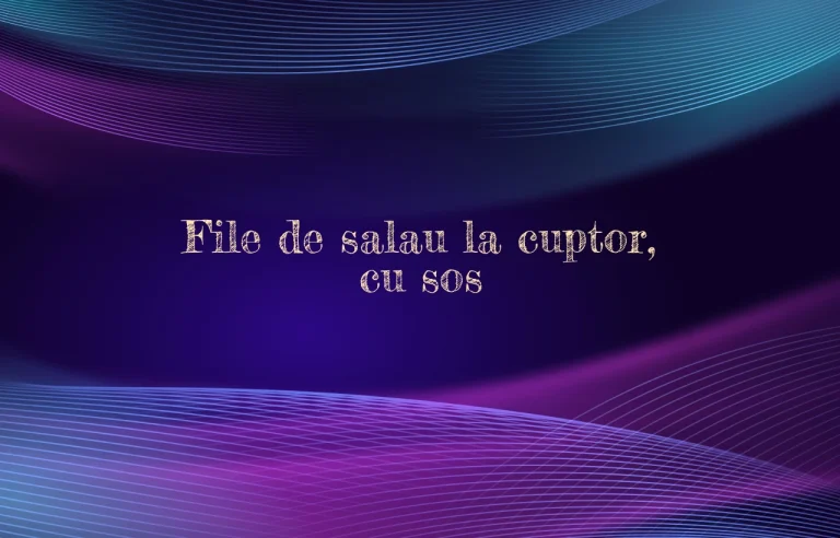 file de salau la cuptor cu sos