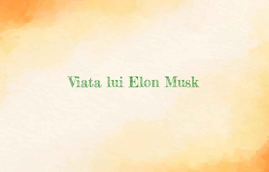 viata lui elon musk