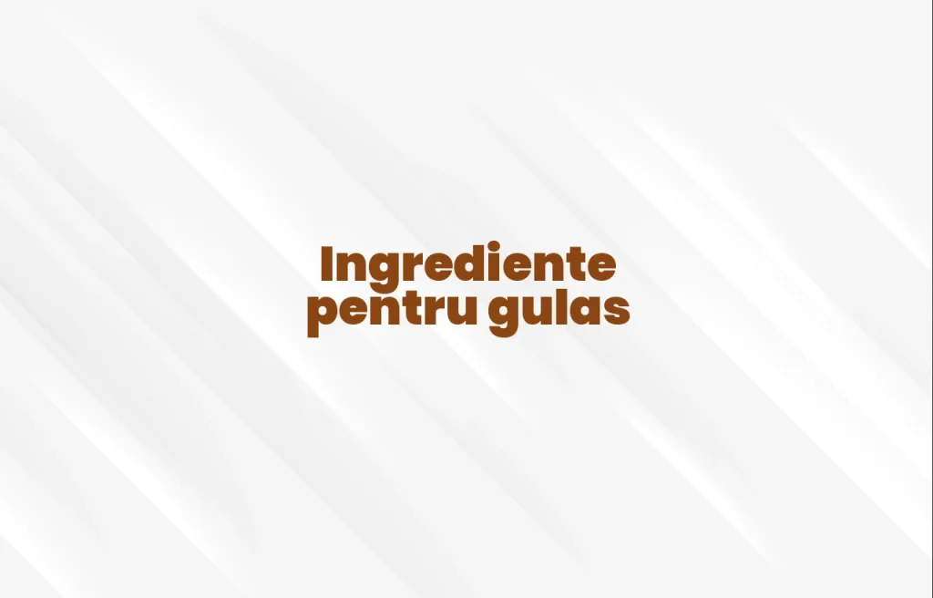 ingrediente gulas