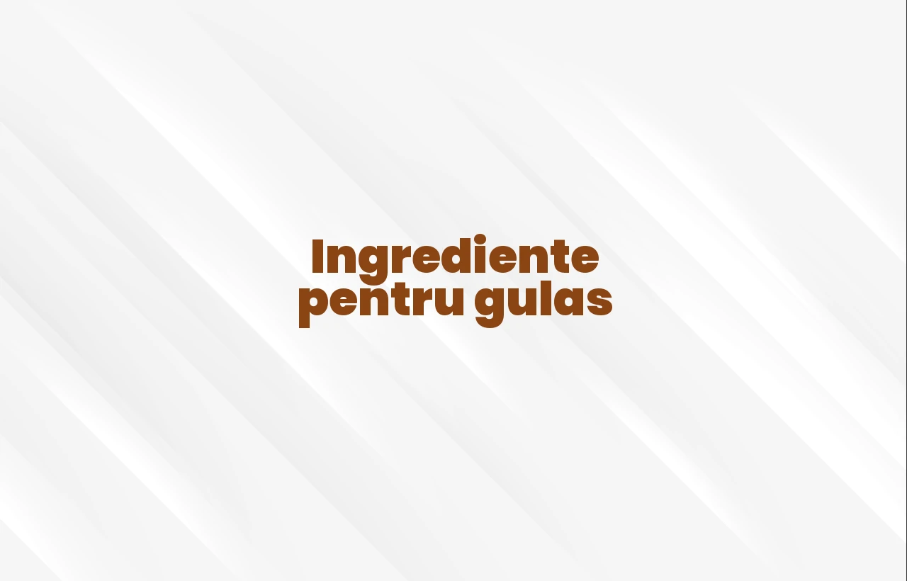 ingrediente gulas