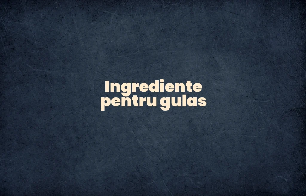 ingrediente gulas