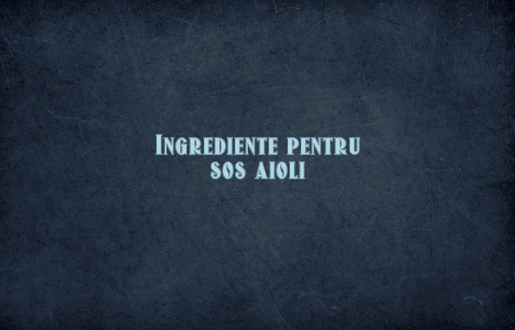 sos aioli ingrediente