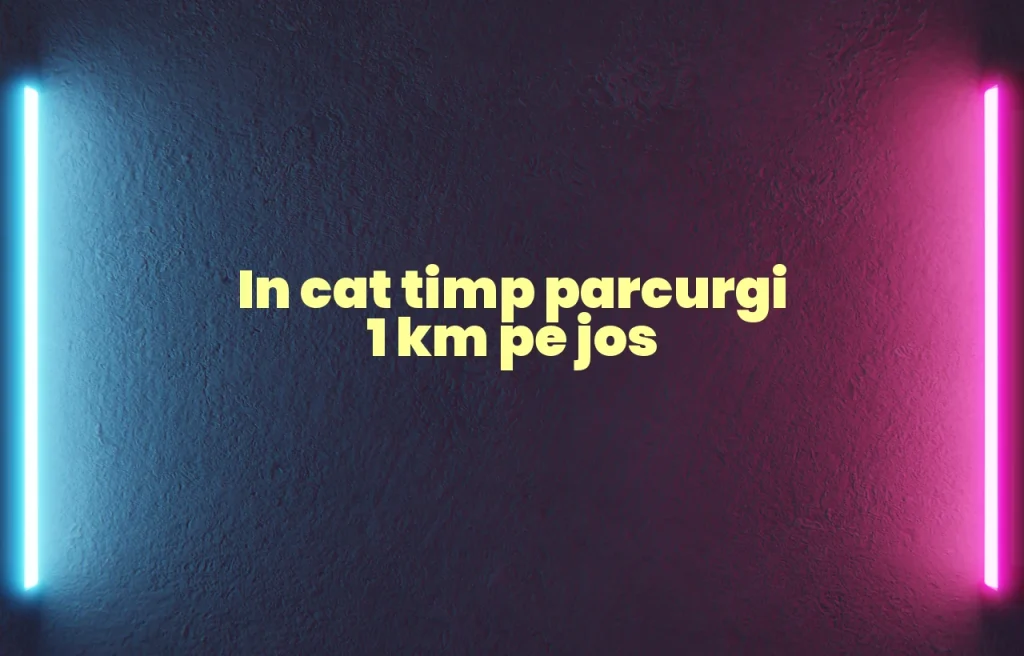 in cat timp parcurgi 1 km pe jos