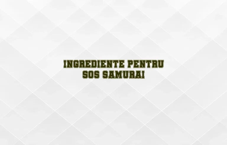 sos samurai ingrediente