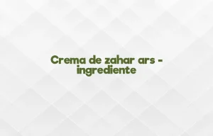 crema de zahar ars ingrediente