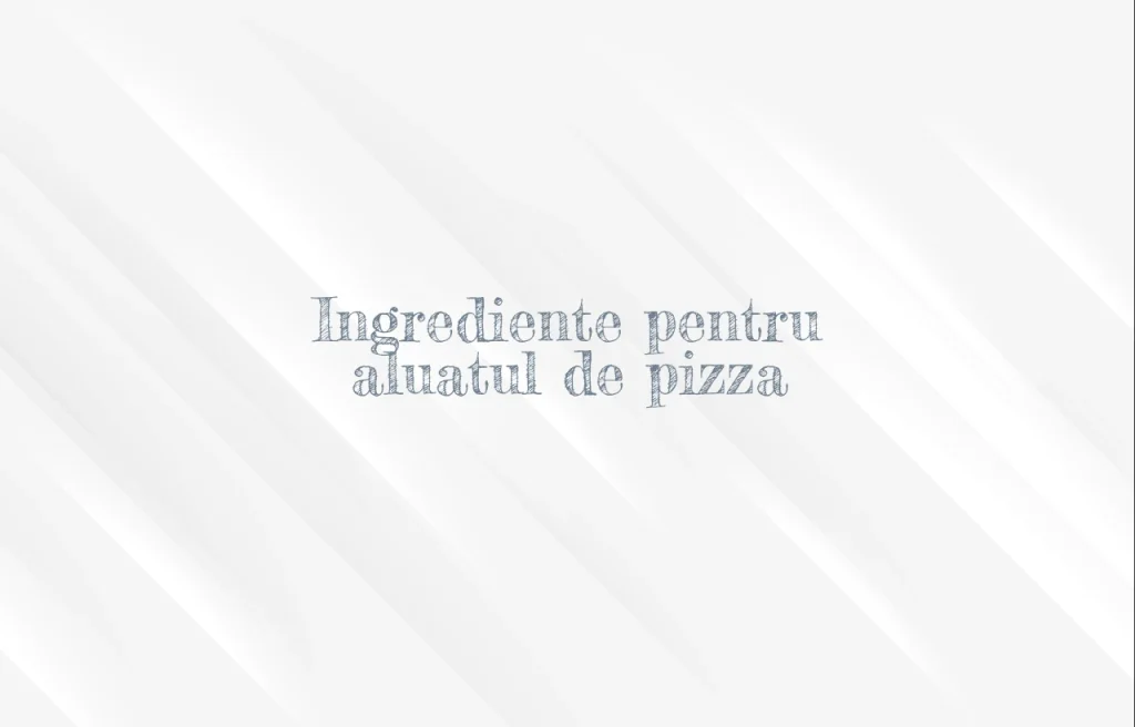 ingrediente aluat pizza