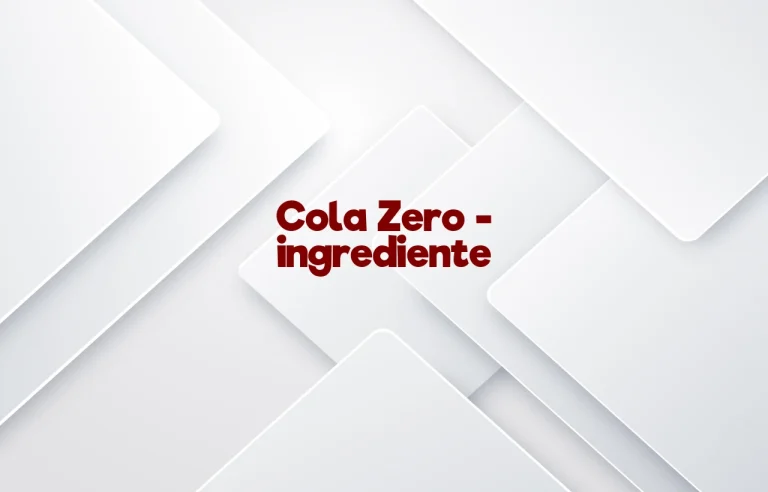 cola zero ingrediente