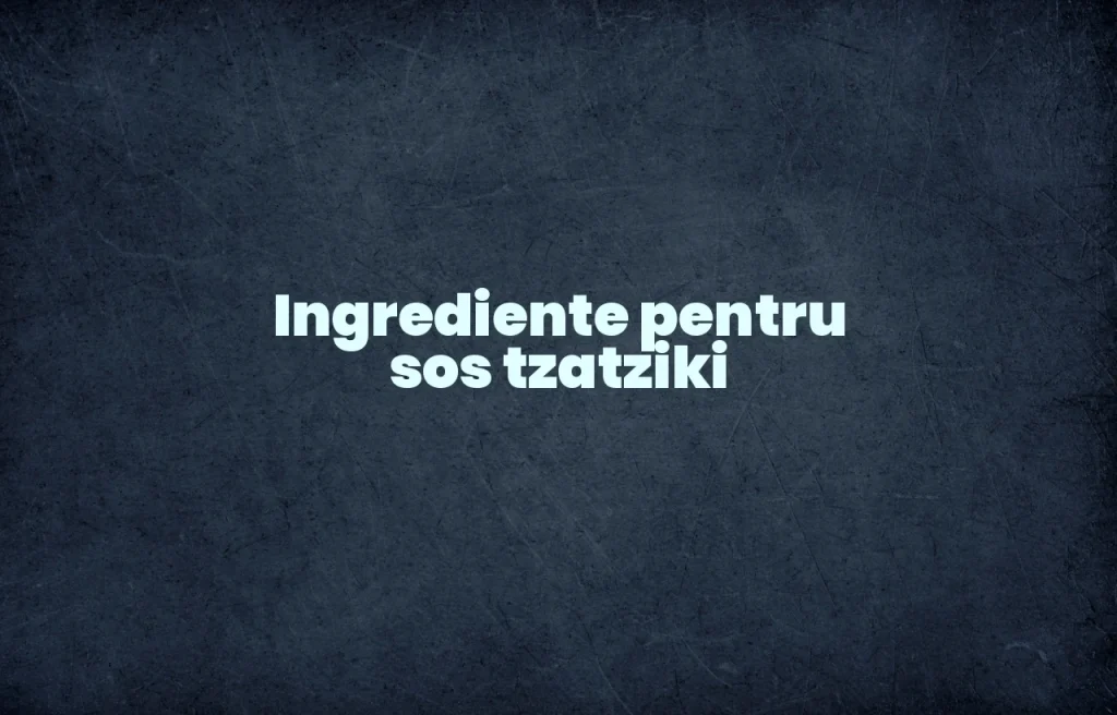 sos tzatziki ingrediente