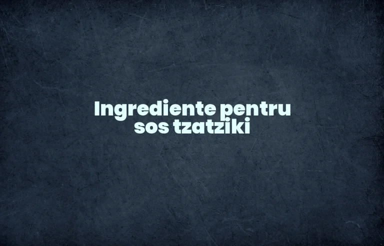 sos tzatziki ingrediente